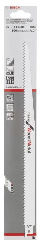 Bosch Panter Testere Bıçağı Heavy For Wood And Metal S 1411 DF 300 mm (2 Adet) 