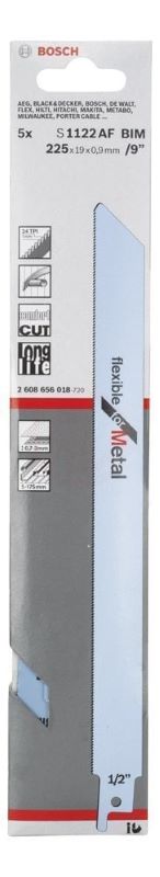 Bosch Panter Testere Bıçağı Flexible For Metal S 1122 AF 225 mm (5 Adet) 
