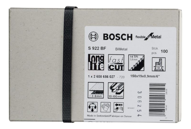 Bosch Panter Testere Bıçağı Flexible For Metal S 922 BF 150 mm (100 Adet) 