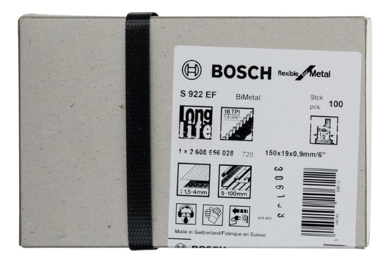 Bosch Panter Testere Bıçağı Flexible For Metal S 922 EF 150 mm (100 Adet) 