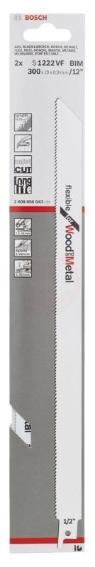 Bosch Panter Testere Bıçağı Flexible For Wood And Metal S 1222 VF 300 mm (2 Adet) 