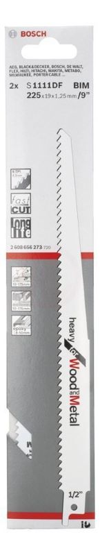 Bosch Panter Testere Bıçağı Heavy For Wood And Metal S 1111 DF 225 mm (2 Adet) 