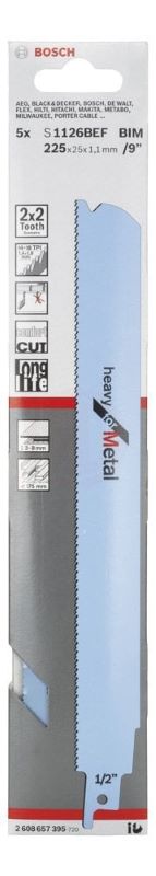 Bosch Panter Testere Bıçağı Heavy For Metal S 1126 BEF 225 mm (5 Adet) 