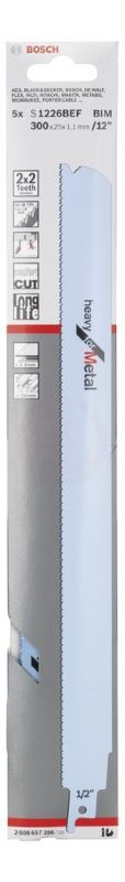 Bosch Panter Testere Bıçağı Heavy For Metal S 1226 BEF 300 mm (5 Adet) 