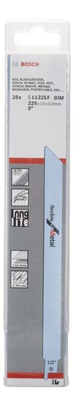 Bosch Panter Testere Bıçağı Flexible For Metal S 1122 EF 225 mm (25 Adet) 