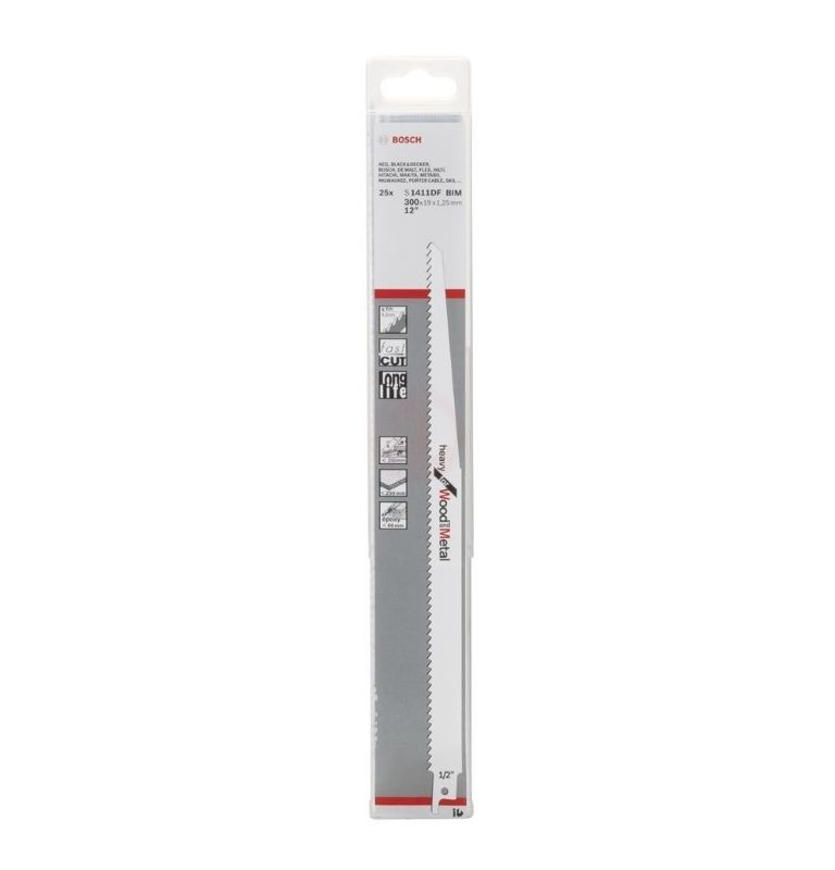 Bosch Panter Testere Bıçağı Heavy For Wood And Metal S 1411 DF 300 mm (25 Adet) 