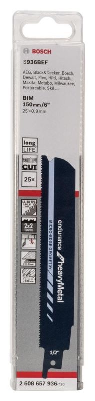 Bosch Panter Testere Bıçağı Endurance For Heavy Metal S 927 BEF 150 mm (25 Adet) 