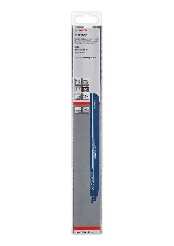Bosch Panter Testere Bıçağı Endurance For Heavy Metal S 1227 BEF 300 mm (25 Adet) 