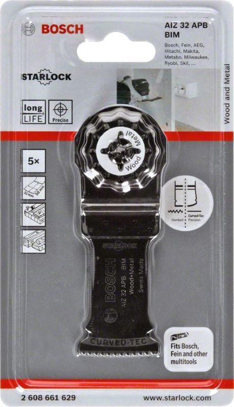 Bosch Starlock Testere Ucu Wood And Metal AIZ 32 APB 32 mm (5 Adet) 