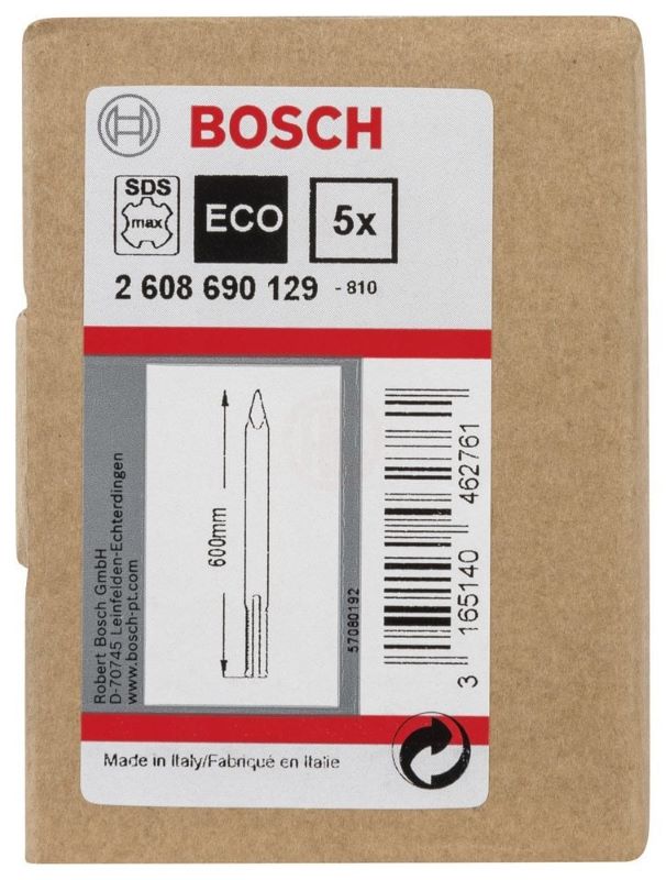 Bosch SDS Max Sivri Keski 600 mm (5 Adet) 