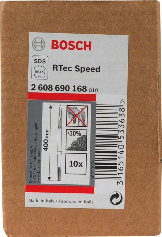 Bosch SDS Max LongLife Rtec Speed Sivri Keski 400 mm (10 Adet) 