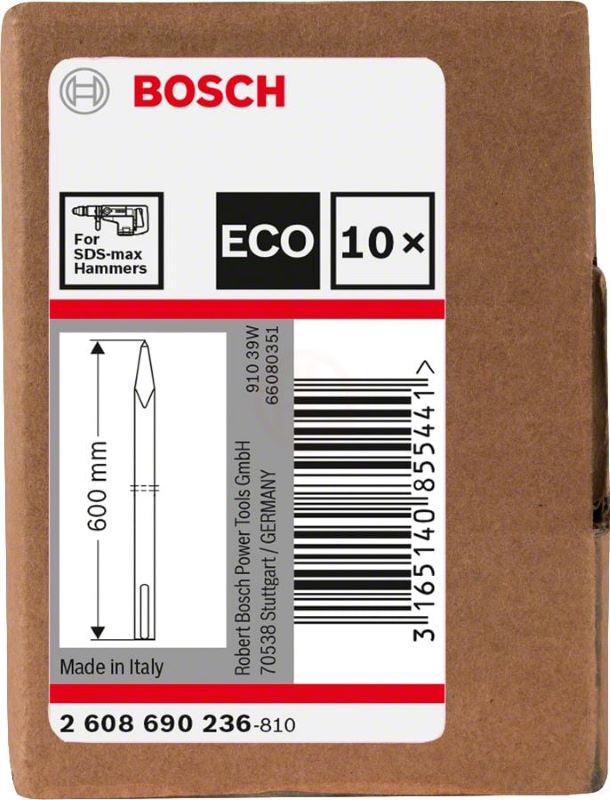 Bosch SDS Max Eco Sivri Keski 600 mm (10 Adet) 