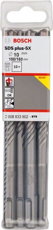 Bosch SDS Plus-5X Kırıcı Delici Uç 10,0x160 mm (10 Adet) 
