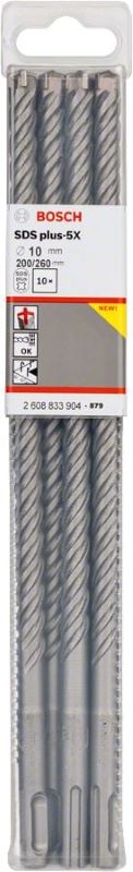 Bosch SDS Plus-5X Kırıcı Delici Uç 10,0x260 mm (10 Adet) 
