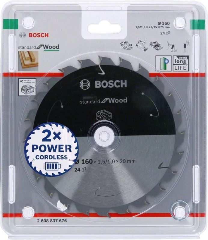 Bosch Daire Testere Bıçağı Standard For Wood 160x20 mm 24 Diş 