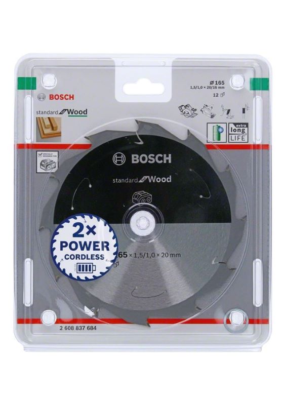 Bosch Daire Testere Bıçağı Standard For Wood 165x20 mm 12 Diş 
