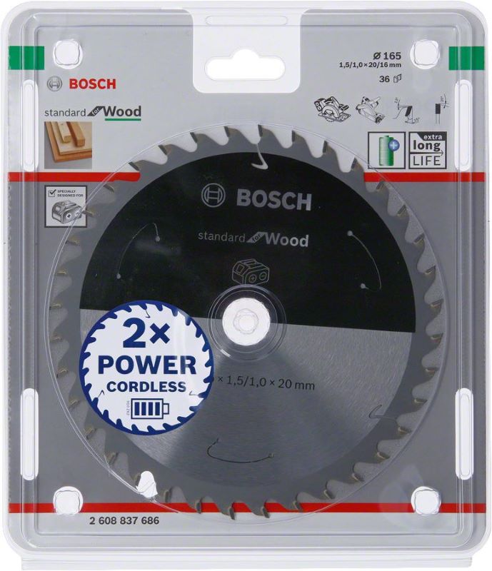 Bosch Daire Testere Bıçağı Standard For Wood 165x20 mm 36 Diş 