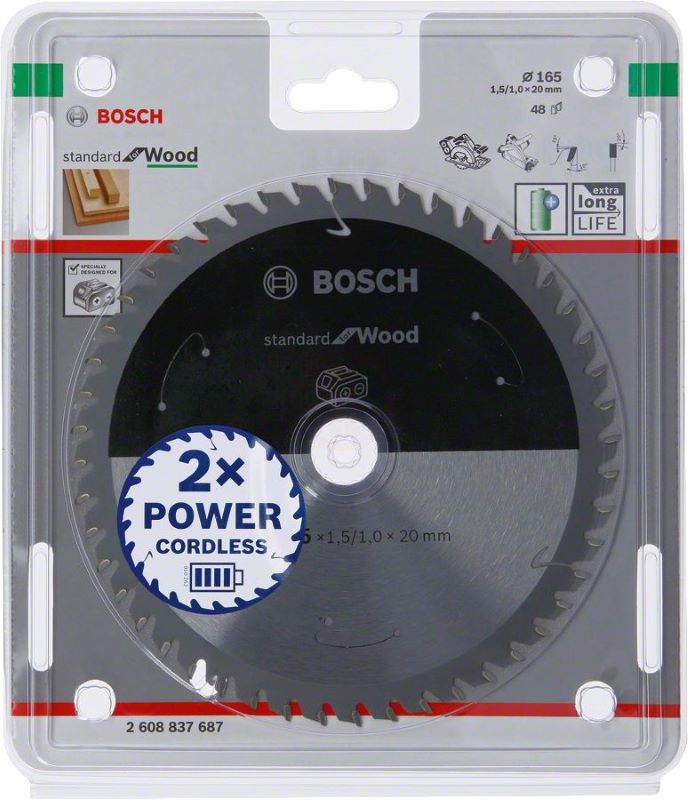 Bosch Daire Testere Bıçağı Standard For Wood 165x20 mm 48 Diş 