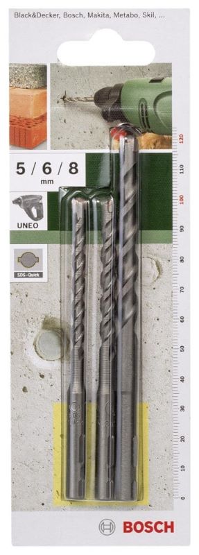 Bosch SDS-Quick Beton Matkap Ucu Set (3 Parça 5-6-8 mm) 