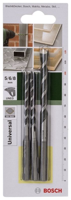 Bosch SDS-Quick Çok Amaçlı Matkap Ucu Set (3 Parça 5-6-7 mm 