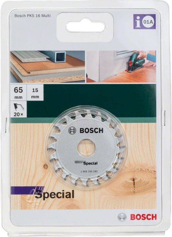 Bosch Daire Testere Bıçağı PKS 16 Multi Material Çok Amaçlı 65x15 mm 20 Diş 