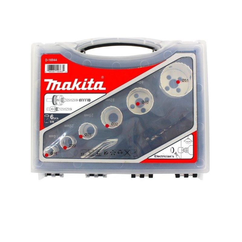 Makita Bi-Metal Delik Açma Testeresi Set Elektrikçi (16-51 mm) (D-16944) 