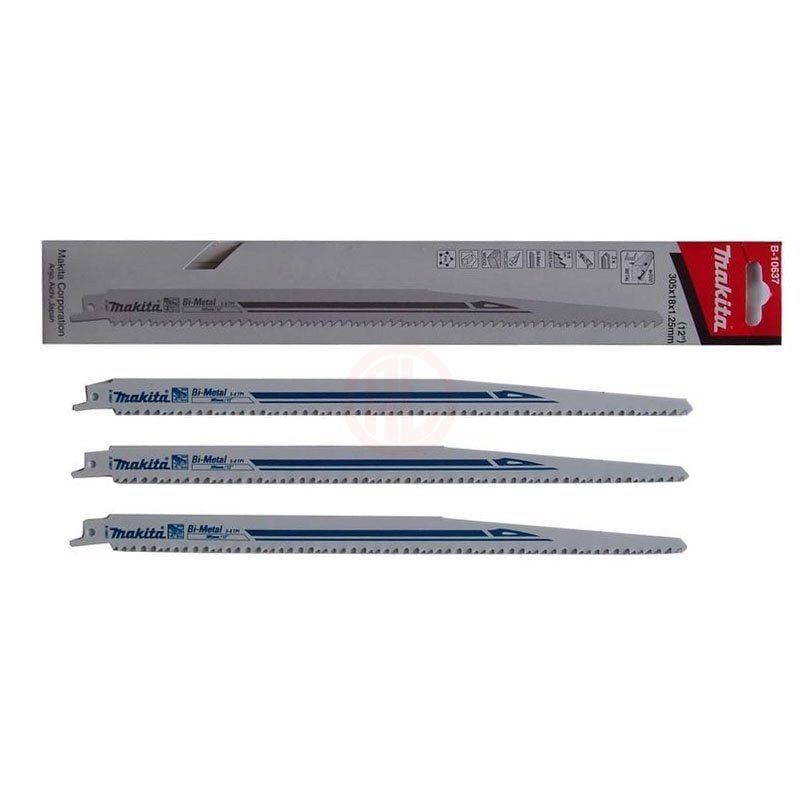 Makita Bi-Metal Kılıç Testere Bıçağı 305 mm (B-10637) (3 Adet) 