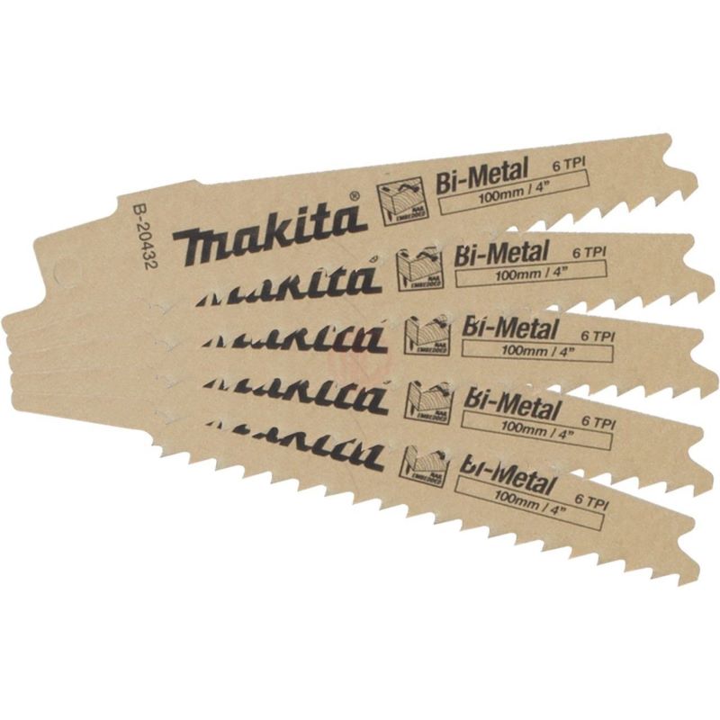 Makita Bi-Metal Kılıç Testere Bıçağı 100 mm (Çivili Ahşap) (B-20432) 