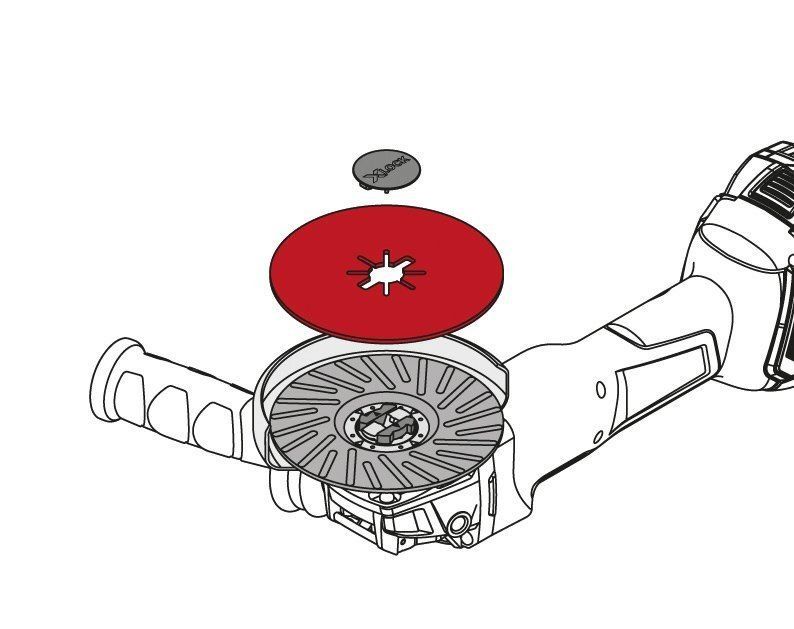 Sia Fiber Disk Zımpara 4582 Siaramic Yıldız Uçlu Delik X-Lock Ø125 mm 120 Kum 